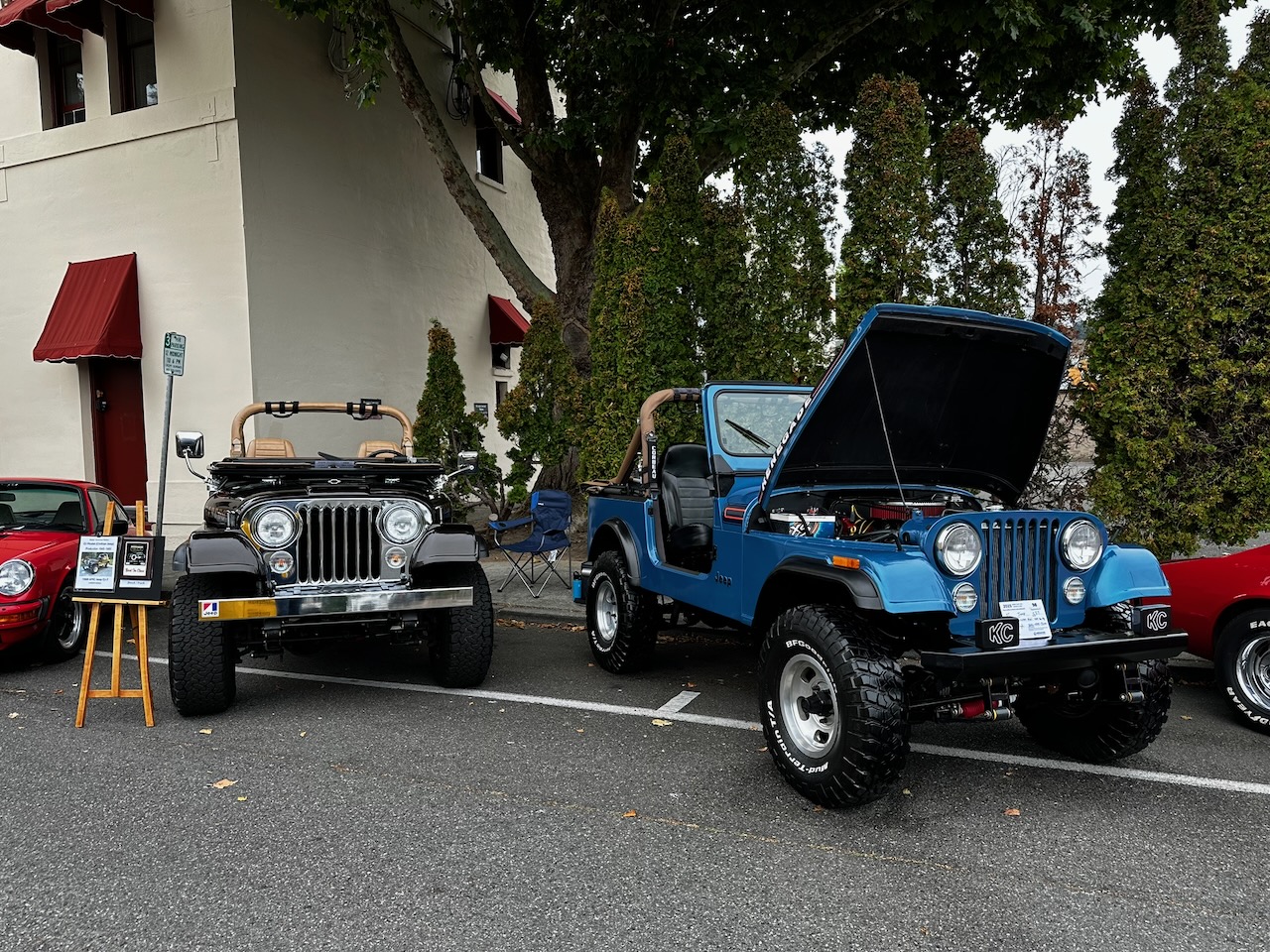 Laredo and Renegade at parking lot car show